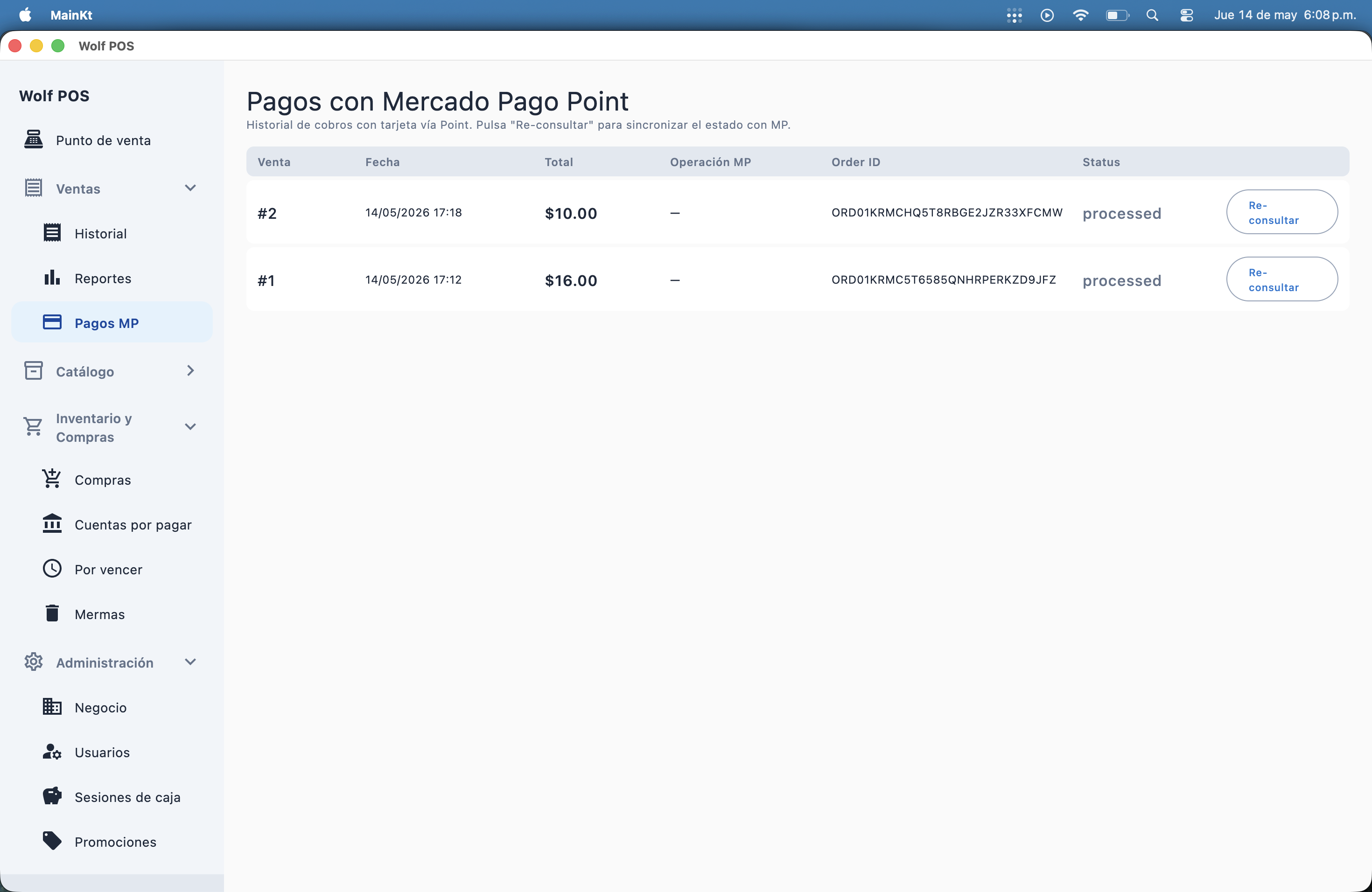 Cobro con Mercado Pago Point